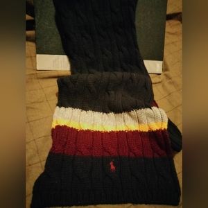 Vintage Polo Ralph Lauren Cable knit Lambswool men's scarf